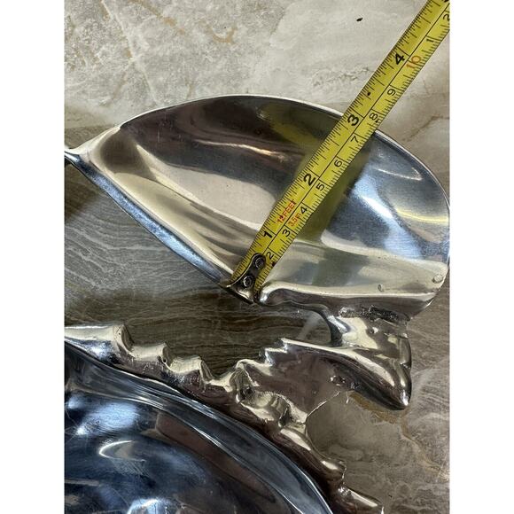 Wilton Armetale Sea Life Coastal Crab Divided Serving‎ Dish Silver 12.x 12” - Picture 7 of 8
